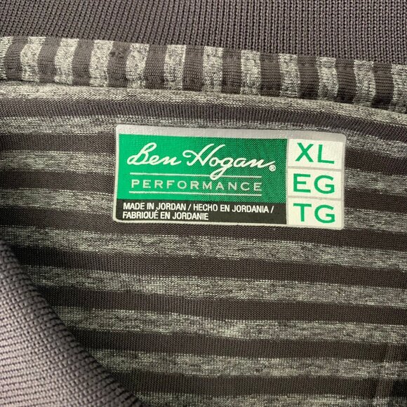Ben Hogan Athletic Golf Polo Shirt XL Grey Short Sleeve Buttons Collar Stretch - Picture 6 of 6